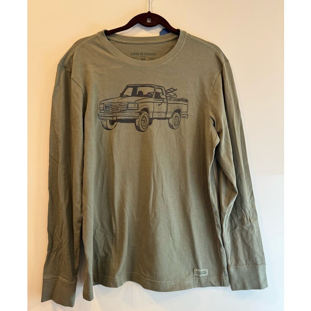 NWT Life is Good green truck shirt - size medium